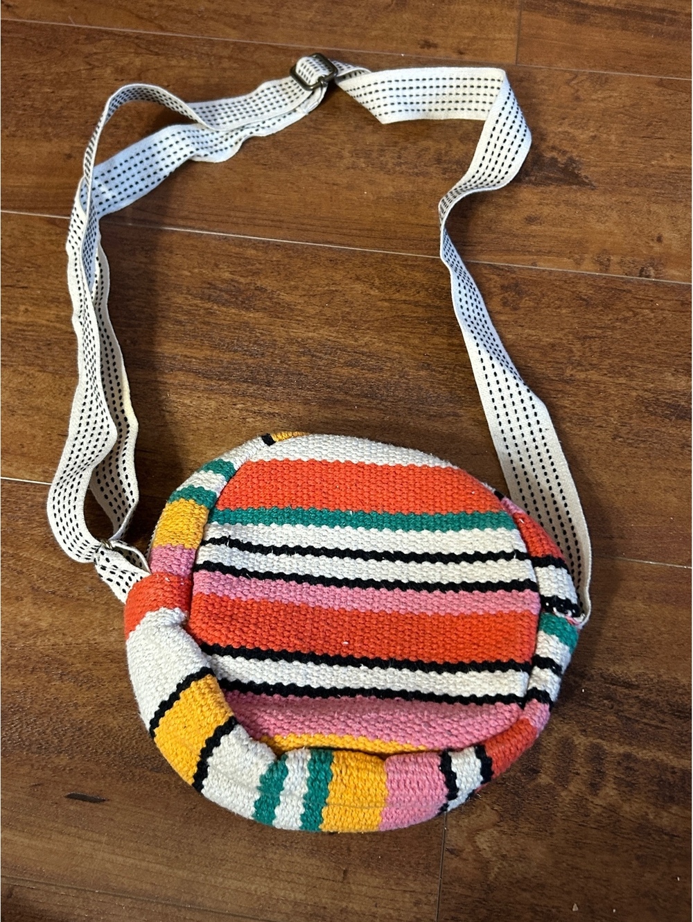 Billabong Colorful Striped Round Crossbody Bag